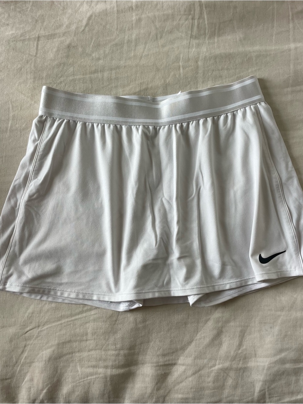 Nike White Sport Skort with Black Swoosh